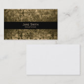 Vintager Damast Traditioneller Böhmer Visitenkarte (Vorne/Hinten)