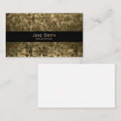 Vintager Damast Traditioneller Böhmer Visitenkarte (Vorne/Hinten)