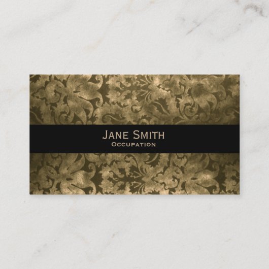 Vintager Damast Traditioneller Böhmer Visitenkarte (Vorderseite)