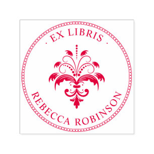 Vintager Damast u. Typografie   kundenspezifisches Permastempel