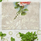 Vintager Damast und Rose Küchentücher (Gefaltet)