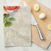 Vintager Damast und Rose Küchentücher (Viertel Falte)