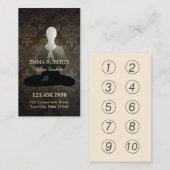 Vintager Damast-Yoga-u. Treuekarte (Vorne/Hinten)