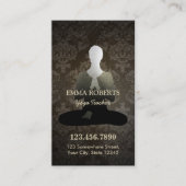 Vintager Damast-Yoga-u. Treuekarte (Vorderseite)