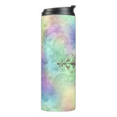 Vintager Damastengraustein Thermosbecher (Nach links gedreht)