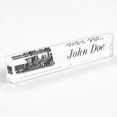Vintager Dampf-Motor Namensplakette