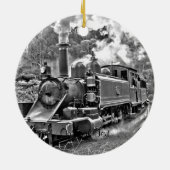 Vintager Dampf-Motor-Zug Keramik Ornament (Hinten)