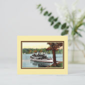 Vintager Dampfer See Bomoseen Rutland VT Postkarte (Stehend Vorderseite)