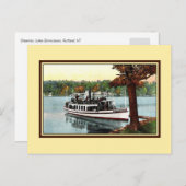 Vintager Dampfer See Bomoseen Rutland VT Postkarte (Vorne/Hinten)