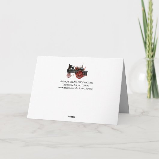 VINTAGER DAMPFTAG KARTE (Rückseite)