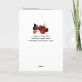 VINTAGER DAMPFTAG KARTE (Rückseite)