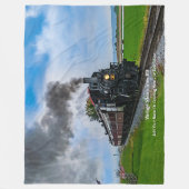 Vintager Dampfzug 89 - Name hinzufügen Fleecedecke (Vorderseite)