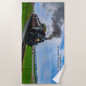 Vintager Dampfzug 89 - Name hinzufügen oder lösche Strandtuch (Vorderseite)