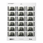 Vintager Dampfzug Adressaufkleber (Vorne)