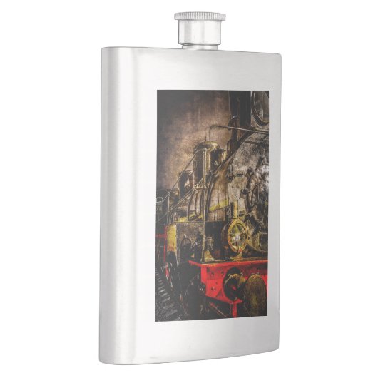 Vintager Dampfzug - Alte Zeit Flachmann (Rechts)