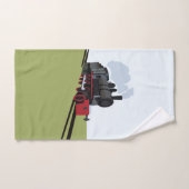 Vintager Dampfzug auf Bahnstrecke Kunst Handtuch (Handtuch)