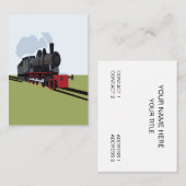 Vintager Dampfzug auf Bahnstrecke Kunst Visitenkarte (Vorne/Hinten)