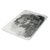 Vintager Dampfzug Badematte (Schrägansicht)