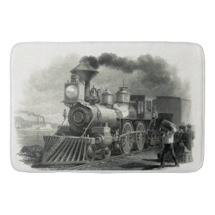 Vintager Dampfzug Badematte