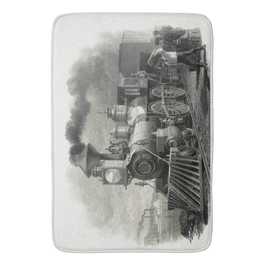 Vintager Dampfzug Badematte (Vorderseite Vertikal)