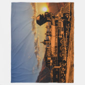 Vintager Dampfzug bei Sunset Locomotive CPRR 229 Fleecedecke (Vorderseite)