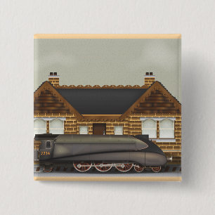 Vintager Dampfzug Button