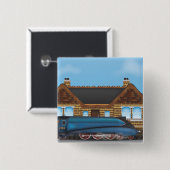 Vintager Dampfzug Button (Vorne & Hinten)