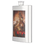 Vintager Dampfzug Flachmann (Links)