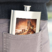 Vintager Dampfzug Flachmann (Beispiel)