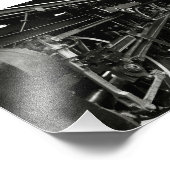 Vintager Dampfzug Fotodruck (Ecke)