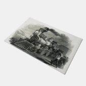 Vintager Dampfzug Fußmatte (Schrägansicht)