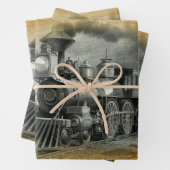 Vintager Dampfzug Geschenkpapier Set (Beispiel)