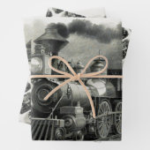 Vintager Dampfzug Geschenkpapier Set (Beispiel)