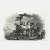 Vintager Dampfzug Geschenkpapier Set (Vorderseite)