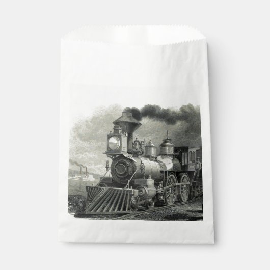 Vintager Dampfzug Geschenktütchen (Vorderseite)