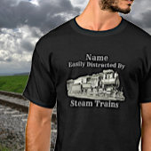 Vintager Dampfzug hinzufügen T-Shirt