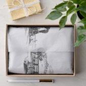 Vintager Dampfzug - Illustration Seidenpapier (Geschenk)