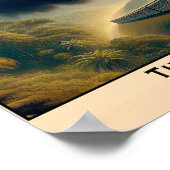 Vintager Dampfzug in den patagonischen Bergen Poster (Ecke)