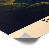 Vintager Dampfzug in den patagonischen Bergen Poster (Ecke)