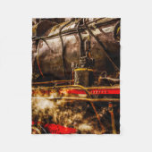 Vintager Dampfzug - In-Steam Fleecedecke (Vorderseite)