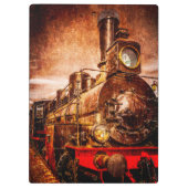 Vintager Dampfzug Klemmbrett (Rückseite)