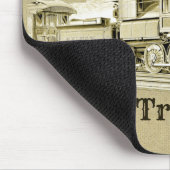 Vintager Dampfzug, leicht ablenkbar, Name hinzufüg Mousepad (Ecke)