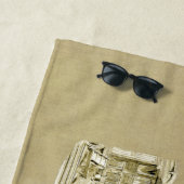 Vintager Dampfzug, leicht ablenkbar, Name hinzufüg Strandtuch (Beispiel)