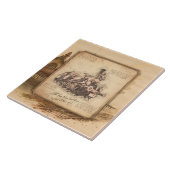 Vintager Dampfzug / Lokomotive Art. Fahrergeschenk Fliese (Seite)