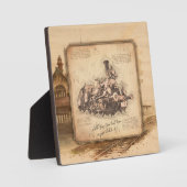 Vintager Dampfzug / Lokomotive Art. Fahrergeschenk Fotoplatte (Vorderseite)