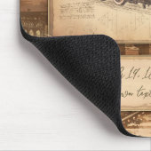 Vintager Dampfzug / Lokomotive Art. Fahrergeschenk Mousepad (Ecke)