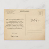 Vintager Dampfzug / Lokomotive Art. Fahrergeschenk Postkarte (Rückseite)