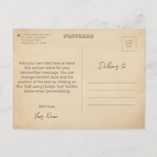 Vintager Dampfzug / Lokomotive Art. Fahrergeschenk Postkarte (Rückseite)