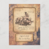 Vintager Dampfzug / Lokomotive Art. Fahrergeschenk Postkarte (Vorderseite)