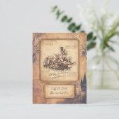 Vintager Dampfzug / Lokomotive Art. Fahrergeschenk Postkarte (Stehend Vorderseite)